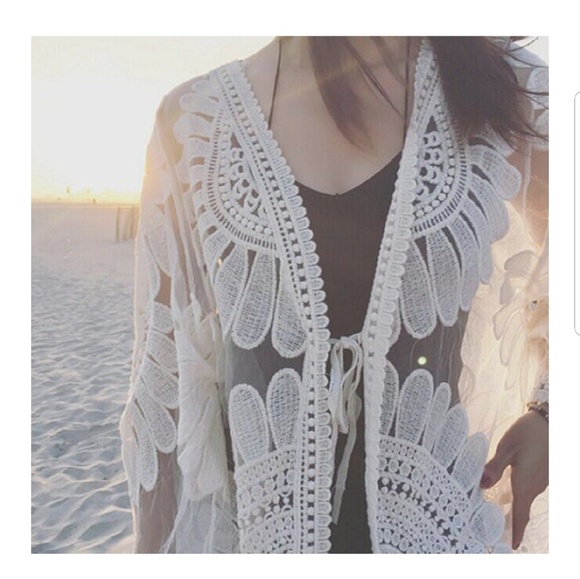 NEW Blue White Boho 1 Piece Swimsuit S M L NWT ! - Picture 7 of 8